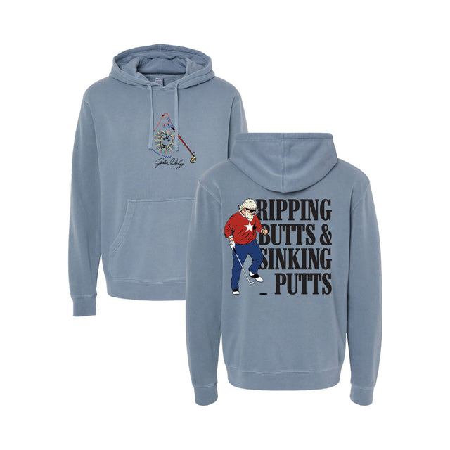 Ripping Butts 2 - Independent Trading Company Unisex Midweight Pigment Dyed Hooded Sweatshirt