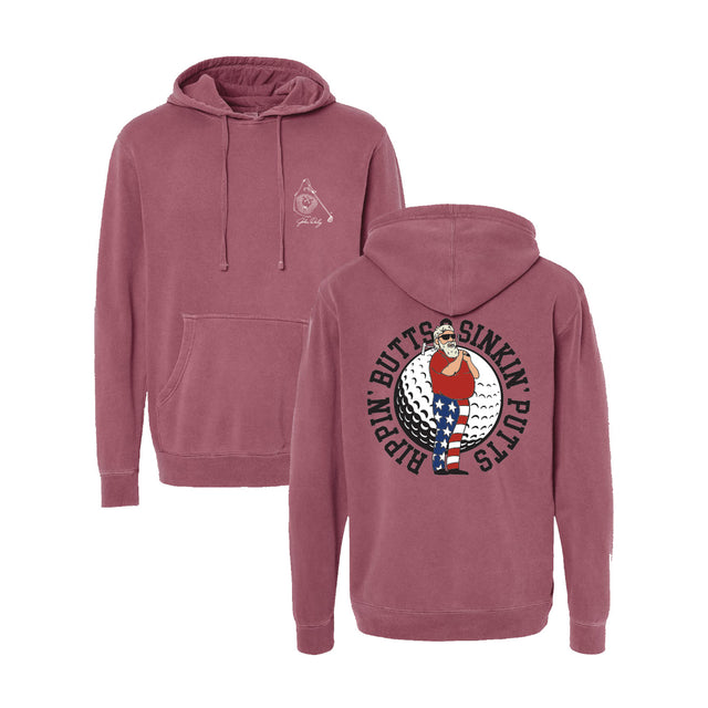 Rippin' Butts - Independent Trading Company Unisex Midweight Pigment Dyed Hooded Sweatshirt