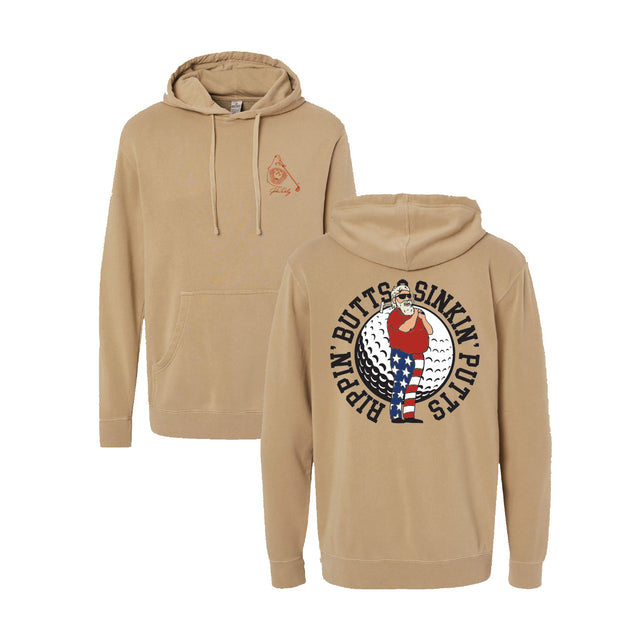 Rippin' Butts - Independent Trading Company Unisex Midweight Pigment Dyed Hooded Sweatshirt