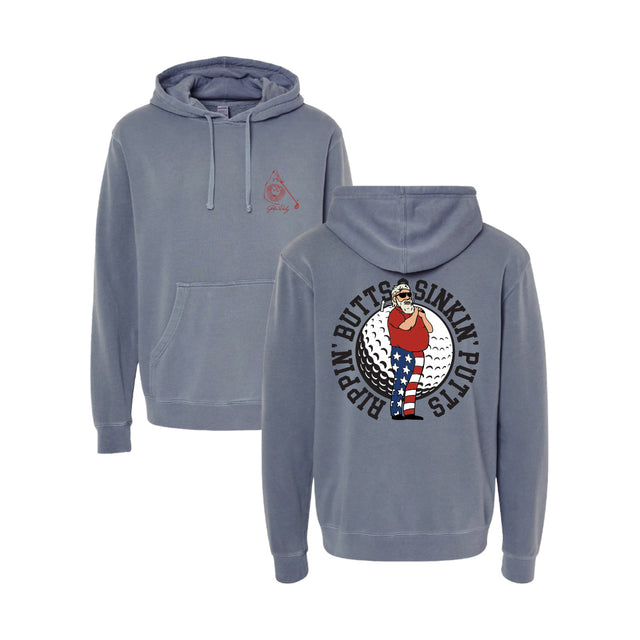 Rippin' Butts - Independent Trading Company Unisex Midweight Pigment Dyed Hooded Sweatshirt