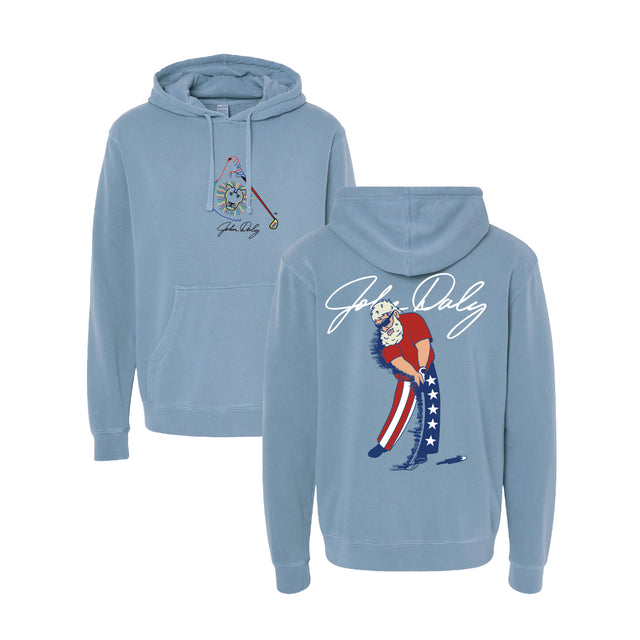 John Daly - Independent Trading Company Unisex Midweight Pigment Dyed Hooded Sweatshirt