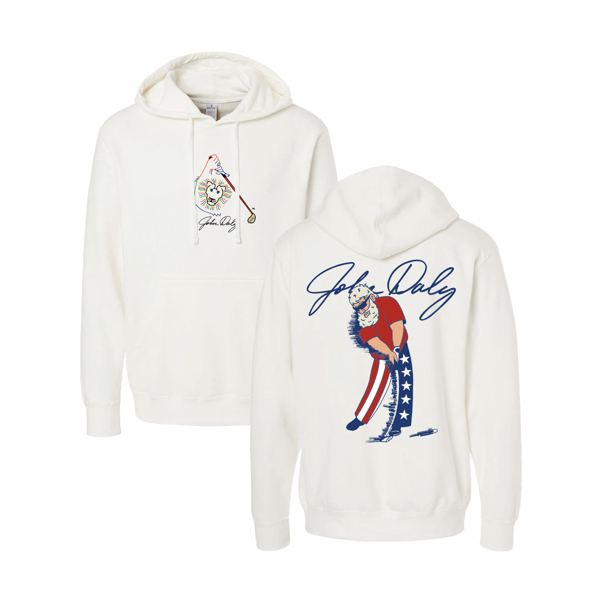 John Daly - Independent Trading Company Unisex Midweight Pigment Dyed Hooded Sweatshirt
