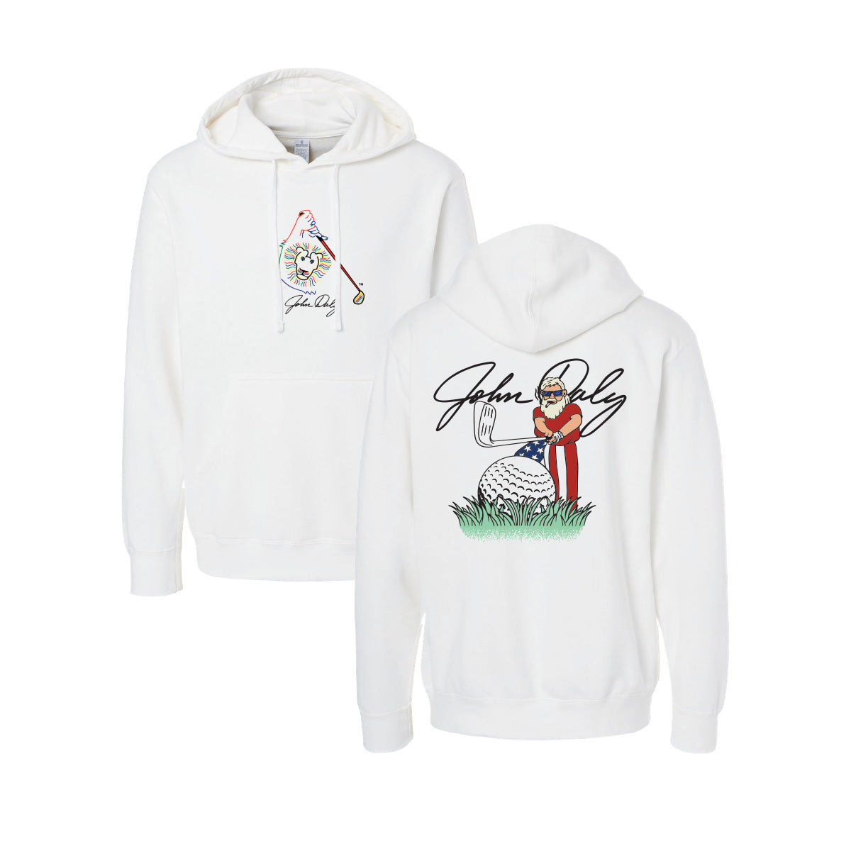 John Daly 4 - Independent Trading Company Unisex Midweight Pigment Dyed Hooded Sweatshirt