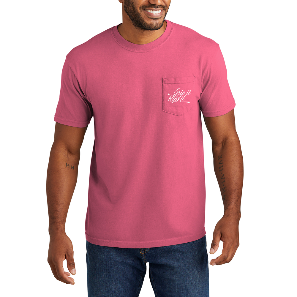 Grip it and Rip it Script Tee - Crunchberry